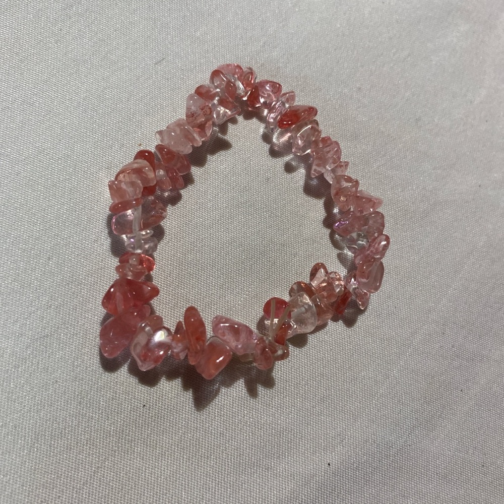 Pink Beaded Bracelet with Intricate Design